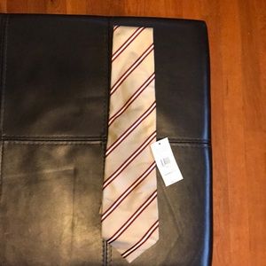 Banana Republic tan and red neck tie